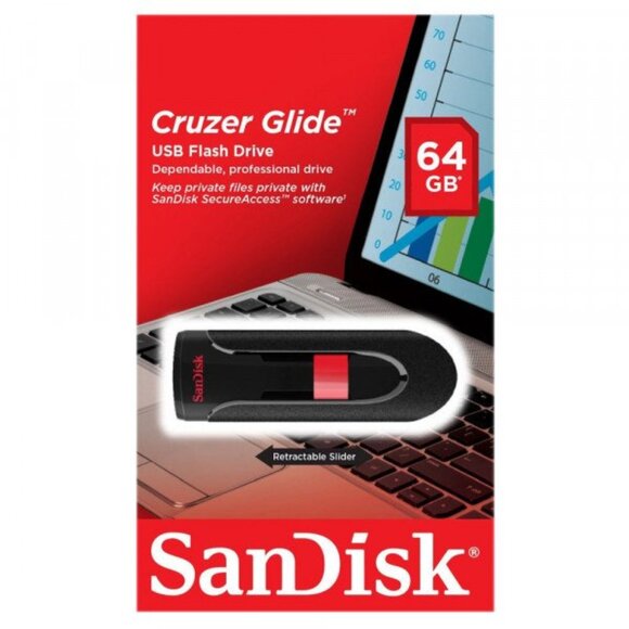 SanDisk 64 GB USB 3.0 Cruzer Glide Flash Drive (64GB) - Picture 1 of 2